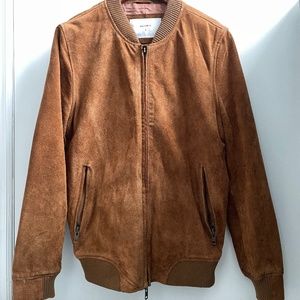 Bellfield - PLATO SUEDE BOMBER MENS JACKET | TAN